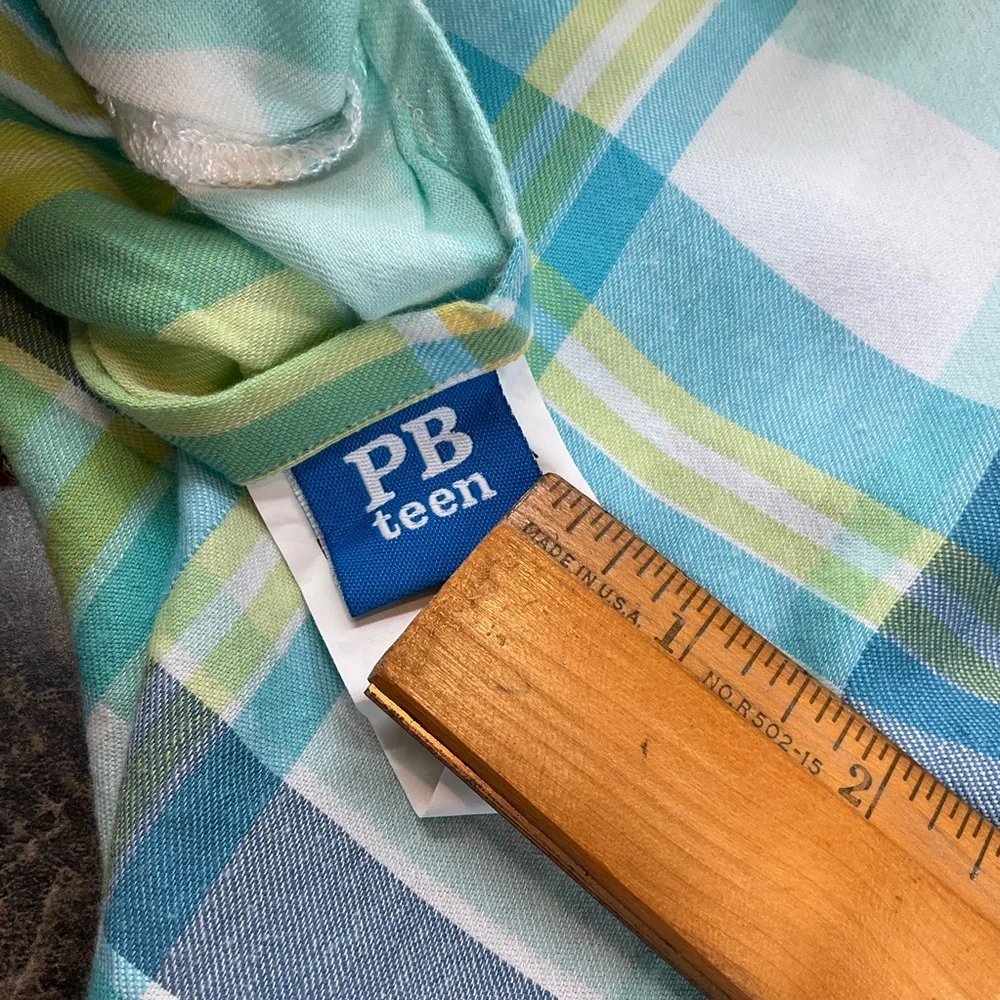 POTTERY BARN Teen Twin Duvet Set Sham Pillowcase Lamberts Cove Cotton Plaid - Picture 6 of 6